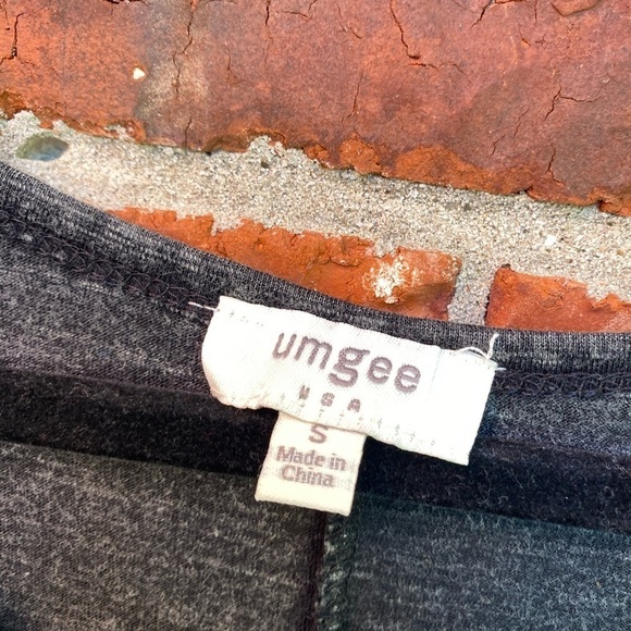 Umgee Small Gray Boho Burnout Washout Sharkbite Sleeveless Swing Tank Cross - Picture 5 of 9